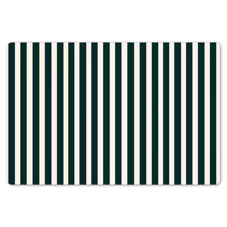 Strepen - Klassiek - Groen Placemat vinyl groot 368 -zzsfeer1_Kitchenyeah-website