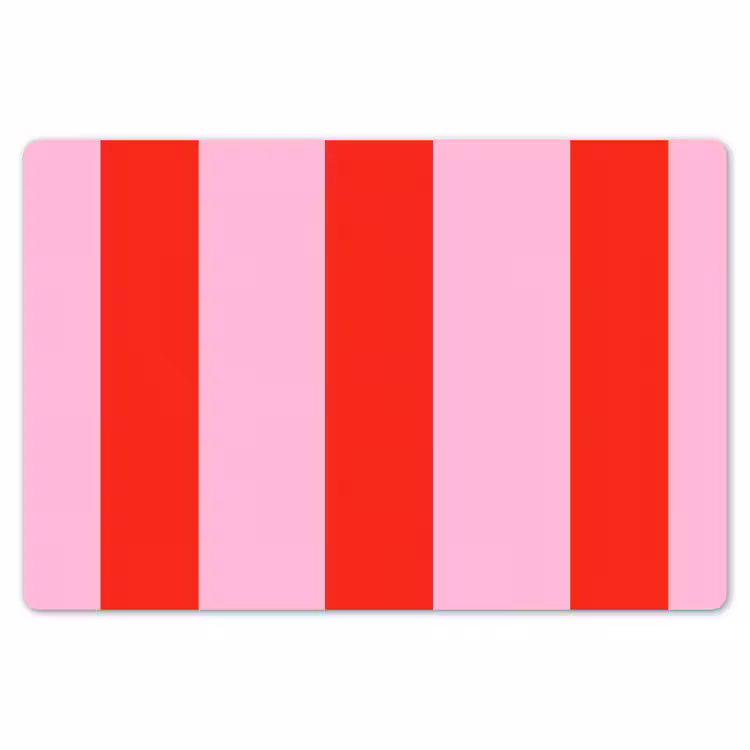 Strepen - Klassiek - Roze Placemat vinyl groot 368 -zzsfeer1_Kitchenyeah-website