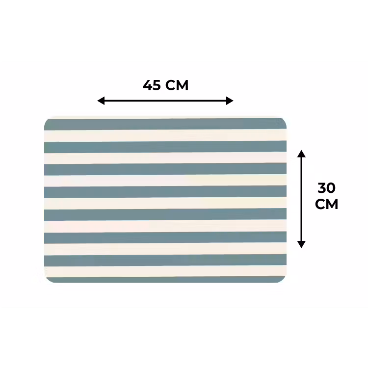 Strepen - Modern - Blauw Placemat vinyl groot 368 -specs