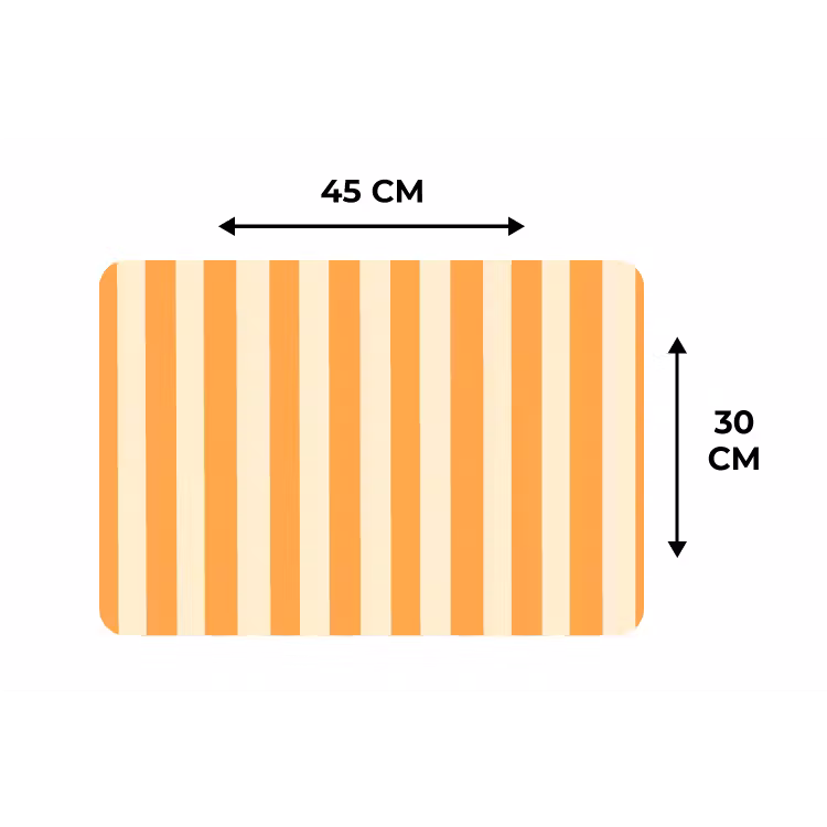 Strepen - Patroon - Oranje Placemat vinyl groot 368 -specs