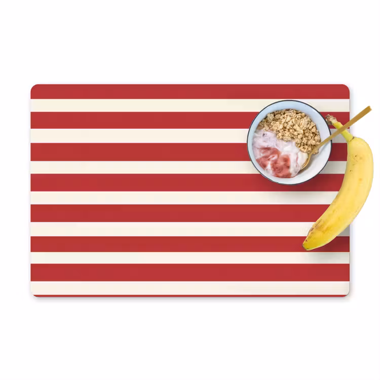 Strepen - Patroon - Rood Placemat vinyl groot 368 -zzzproduct_Kitchenyeah-website