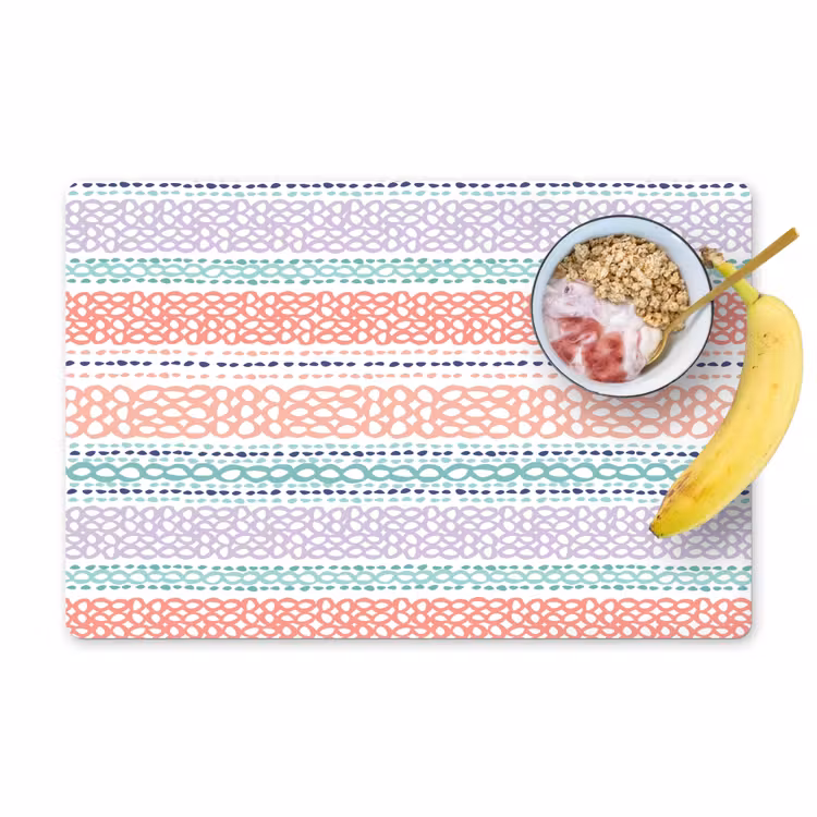 Strepen - Zomer - Kleuren Placemat vinyl groot 368 -zzzproduct_Kitchenyeah-website