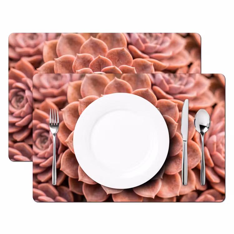 Vetplant - Organisch - Roze Placemat vinyl groot -zzsfeer2_Kitchenyeah-website