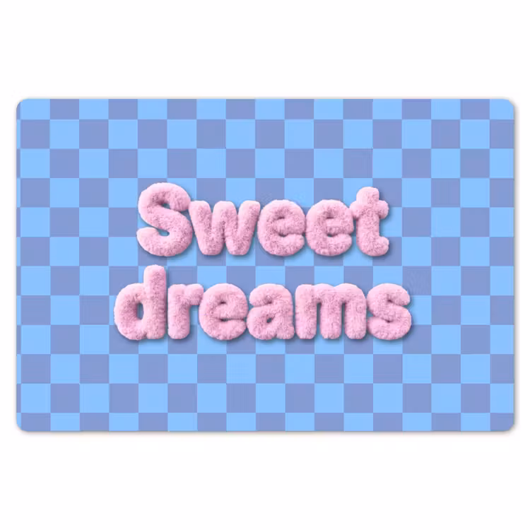 Sweet dreams - Vierkanten - Roze - Blauw Placemat vinyl groot -zzsfeer1_Kitchenyeah-website