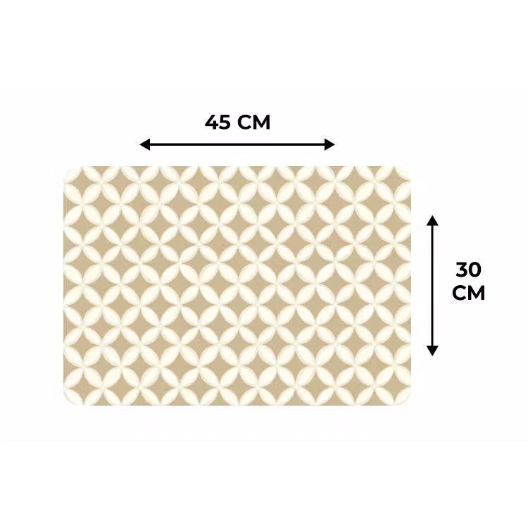 Symmetrisch - Motief - Beige Placemat vinyl groot 368 -specs
