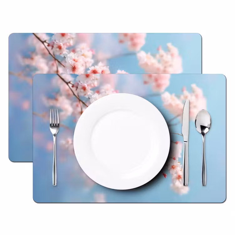 Takken - Bloesems - Roze Placemat vinyl groot -zzsfeer2_Kitchenyeah-website
