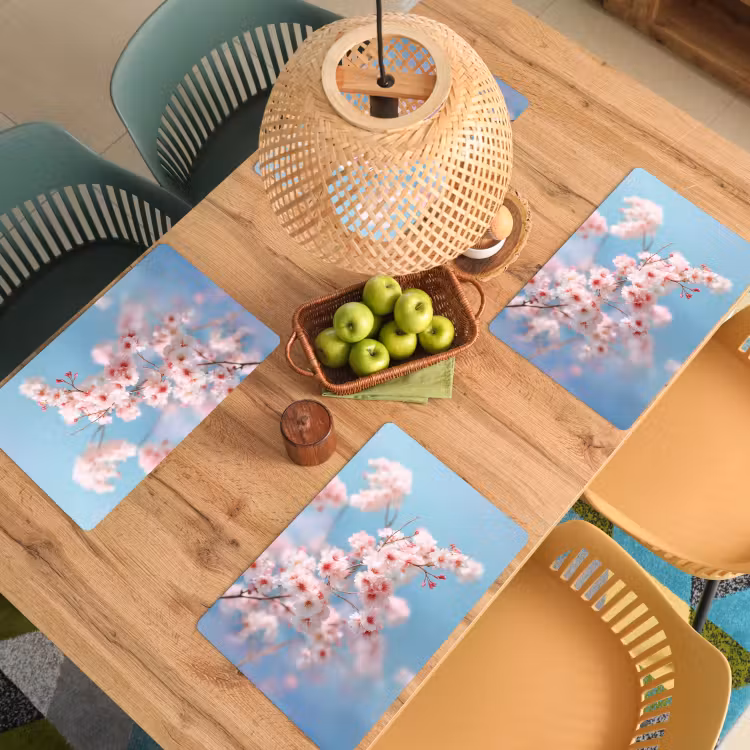 Takken - Bloesems - Roze Placemat vinyl groot -zzsfeer5_Kitchenyeah-website