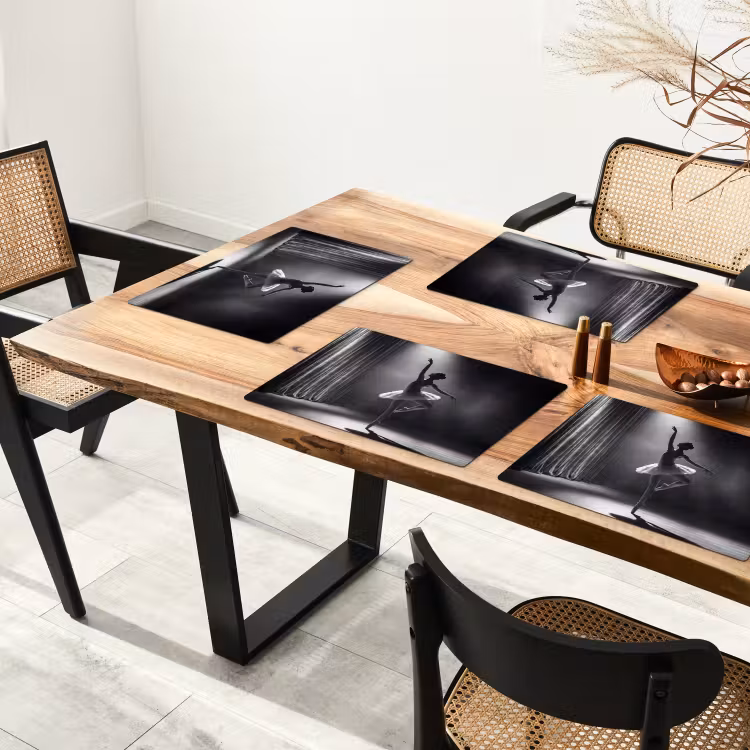 Danser - Podium - Zwart-wit - Kunst - Klassiek Placemat vinyl groot -zzsfeer4_Kitchenyeah-website