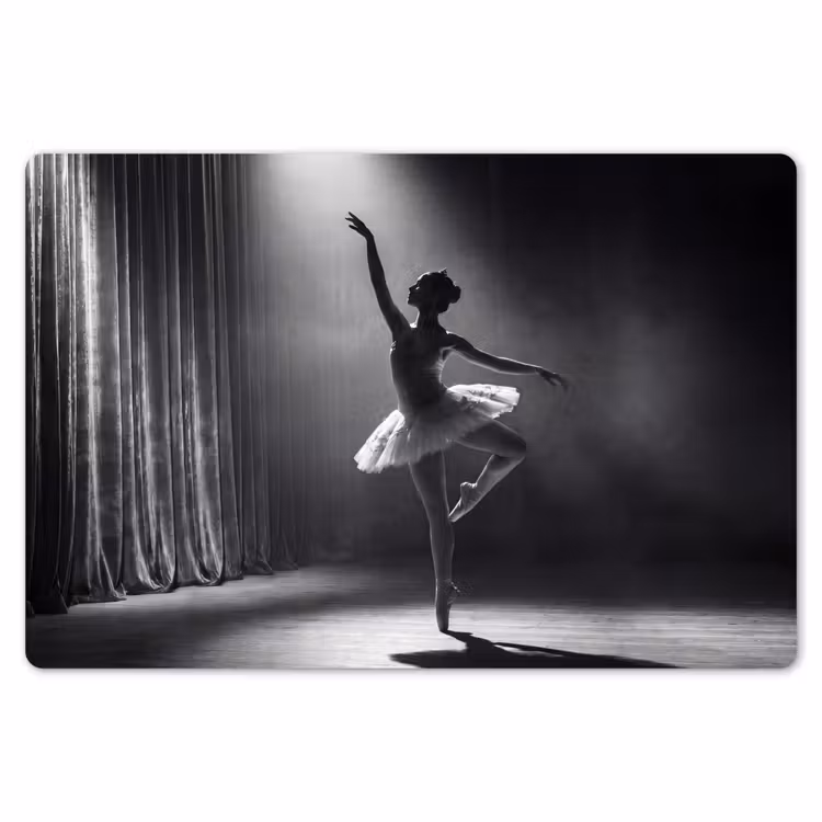 Danser - Podium - Zwart-wit - Kunst - Klassiek Placemat vinyl groot -zzsfeer1_Kitchenyeah-website