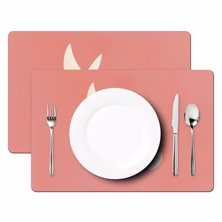 Duiven - Wit - Sierlijk Placemat vinyl groot -zzsfeer2_Kitchenyeah-website