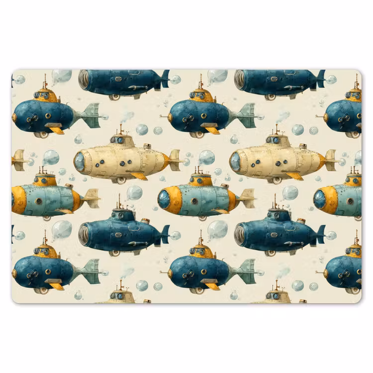 Duikboot - Fantasie - Kleurrijk Placemat vinyl groot 368 -zzsfeer1_Kitchenyeah-website
