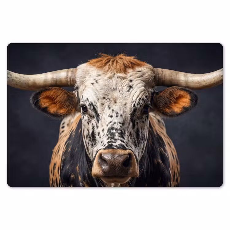 Stier - Kleurrijk - Hoorns Placemat vinyl groot -zzsfeer1_Kitchenyeah-website