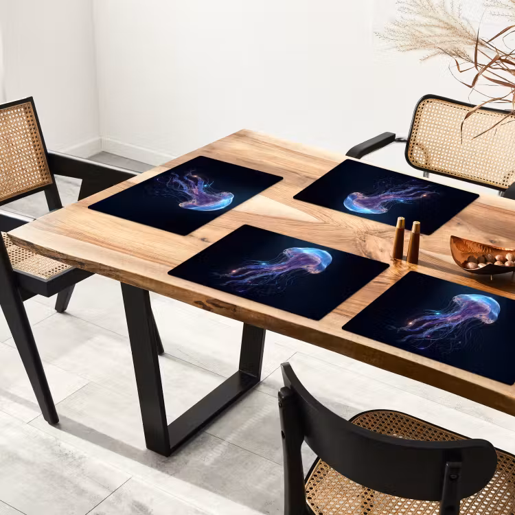Tentakels - Kwal - Paars - Sprankeling Placemat vinyl groot -zzsfeer4_Kitchenyeah-website