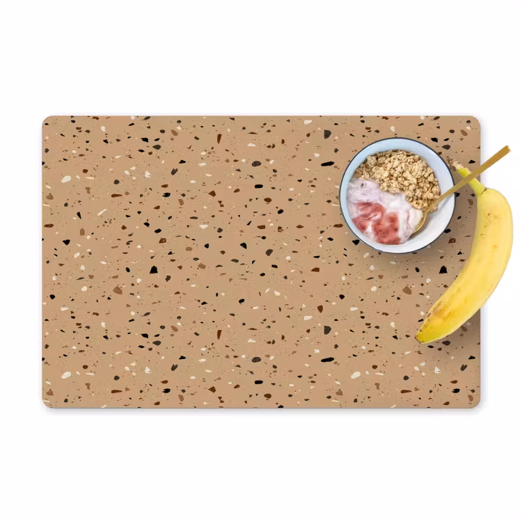 Terrazzo - Patroon - Beige Placemat vinyl groot 368 -zzzproduct_Kitchenyeah-website