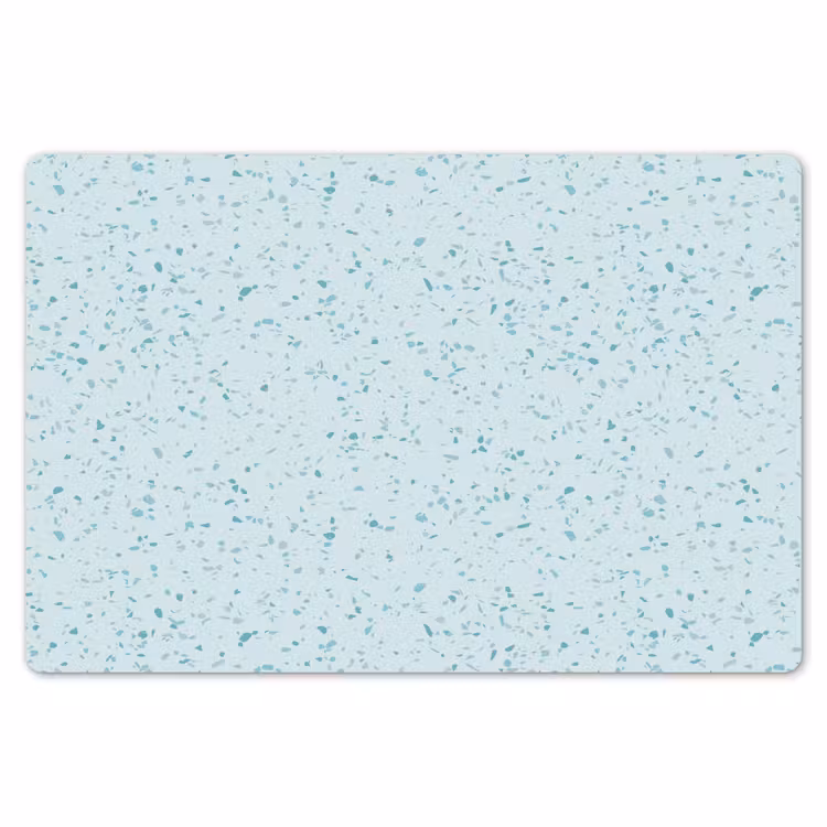 Terrazzo - Patroon - Kleurrijk - Baby Blauw Placemat vinyl groot 368 -zzsfeer1_Kitchenyeah-website