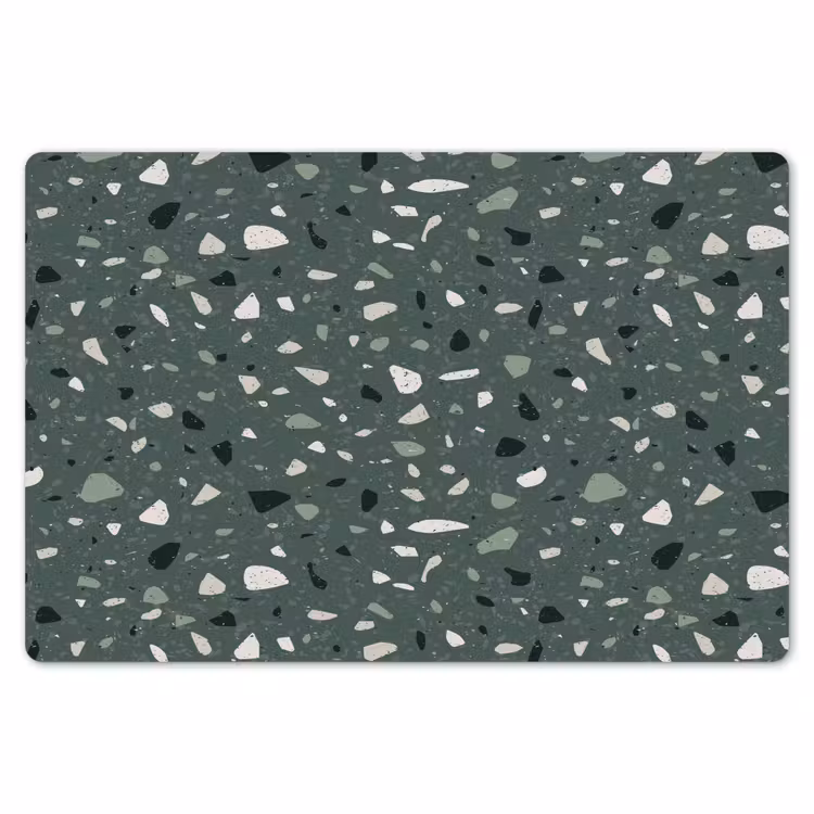 Terrazzo -  Patroon - Kleurrijk - Groen Placemat vinyl groot 368 -zzsfeer1_Kitchenyeah-website