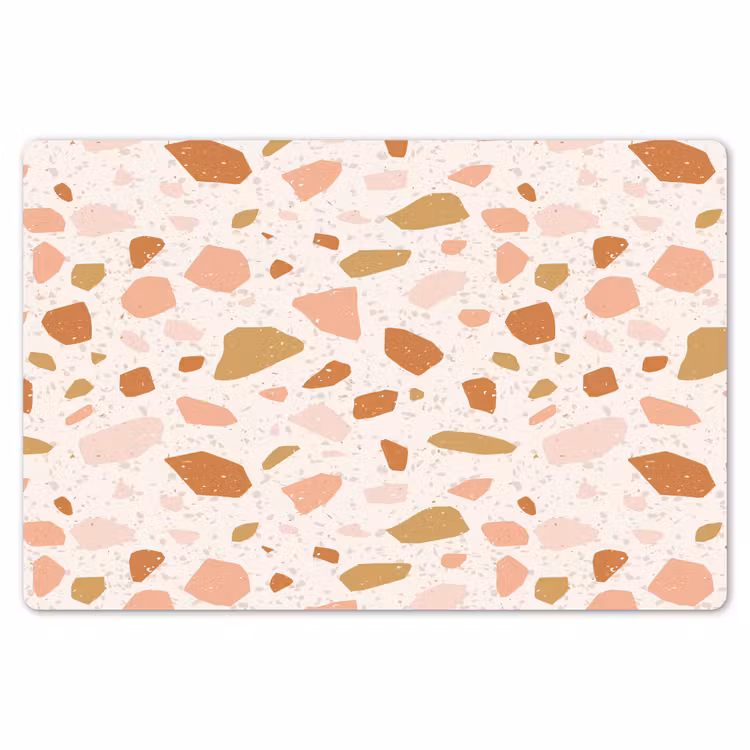 Terrazzo - Patroon - Kleurrijk - Zalm Placemat vinyl groot 368 -zzsfeer1_Kitchenyeah-website