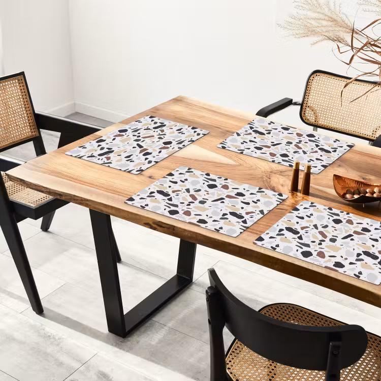 Terrazzo -  Patroon - Kleurrijk - Klei Placemat vinyl groot 368 -zzsfeer4_Kitchenyeah-website