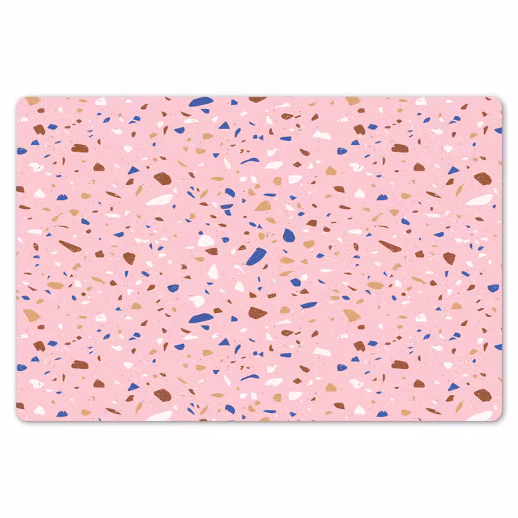 Terrazzo - Patroon - Kleurrijk - Roze Placemat vinyl groot 368 -zzsfeer1_Kitchenyeah-website