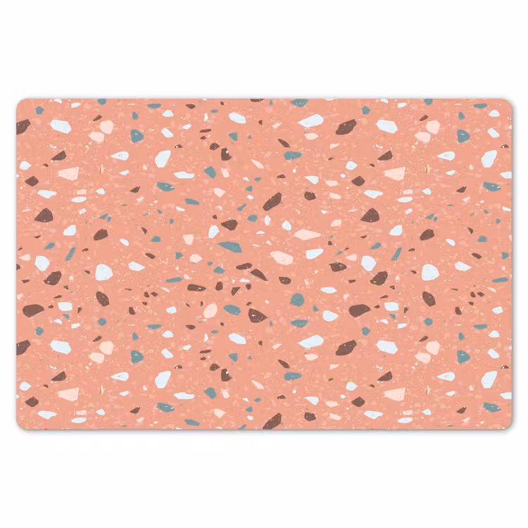 Terrazzo - Patroon - Kleurrijk - Roze - Blauw Placemat vinyl groot 368 -zzsfeer1_Kitchenyeah-website