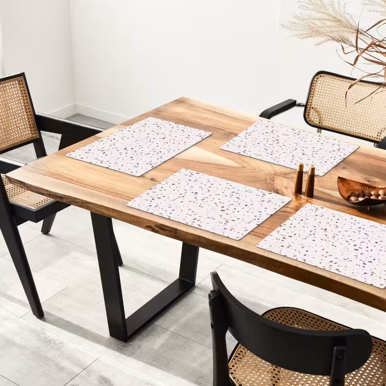 Terrazzo - Patroon - Créme Placemat vinyl groot 368 -zzsfeer4_Kitchenyeah-website