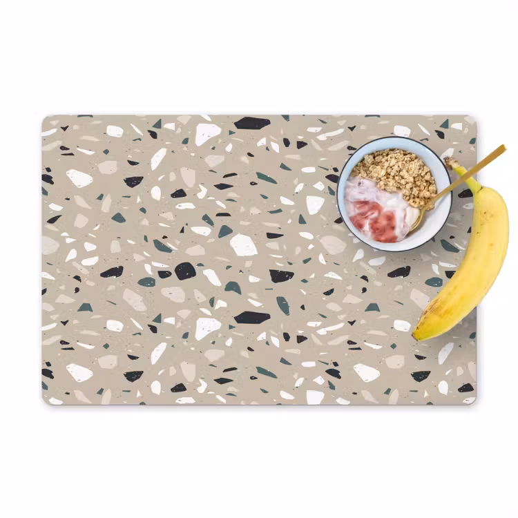 Terrazzo - Patroon - Groen Placemat vinyl groot 368 -zzzproduct_Kitchenyeah-website