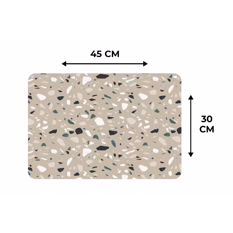 Terrazzo - Patroon - Groen Placemat vinyl groot 368 -specs