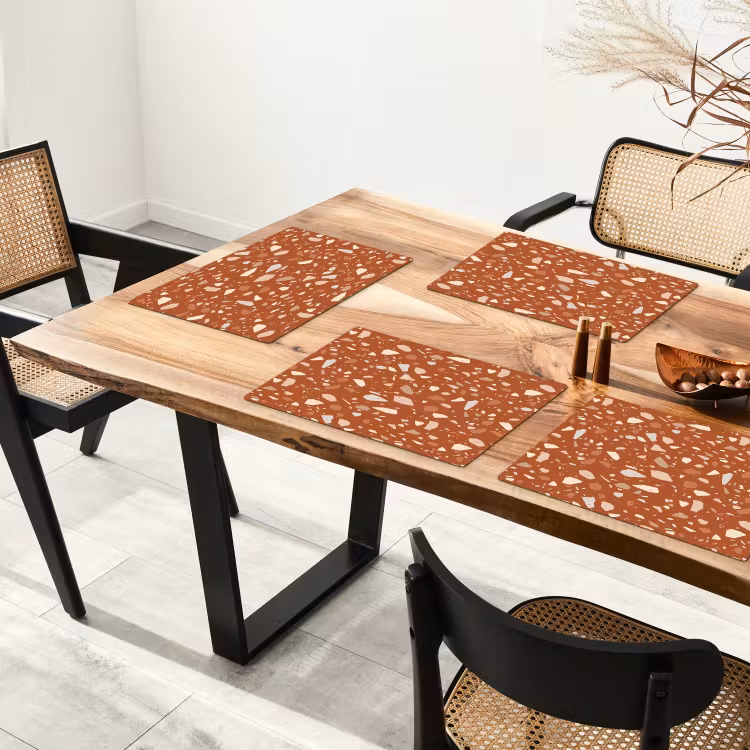 Terrazzo - Patroon - Klei Placemat vinyl groot 368 -zzsfeer4_Kitchenyeah-website