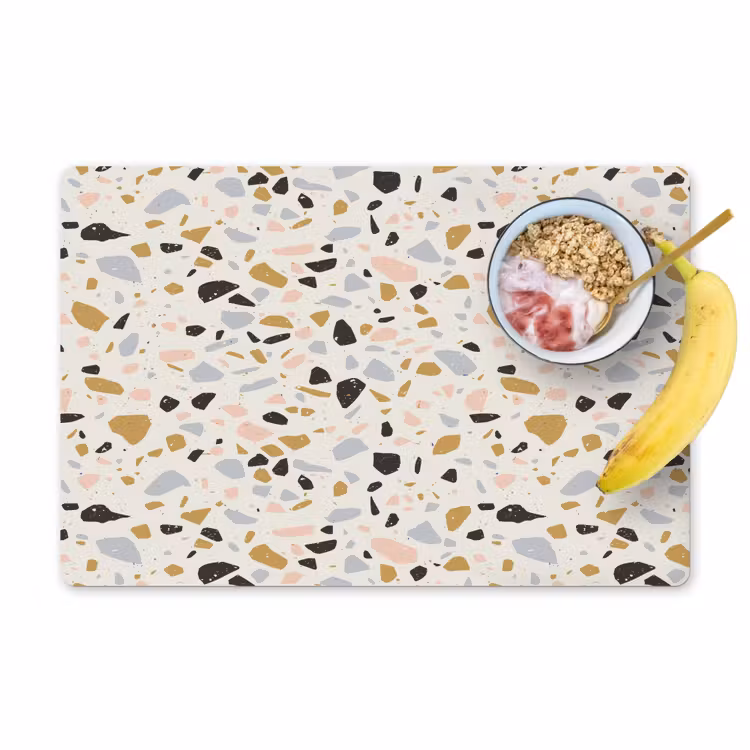 Terrazzo - Patroon - Neutraal - Zacht - Multi Placemat vinyl groot 368 -zzzproduct_Kitchenyeah-website