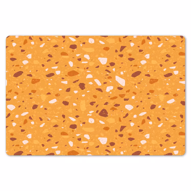 Terrazzo - Patroon - Okergeel Placemat vinyl groot 368 -zzsfeer1_Kitchenyeah-website