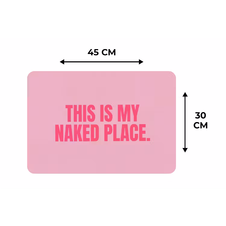 Tekst - Modern - Roze Placemat vinyl groot -specs