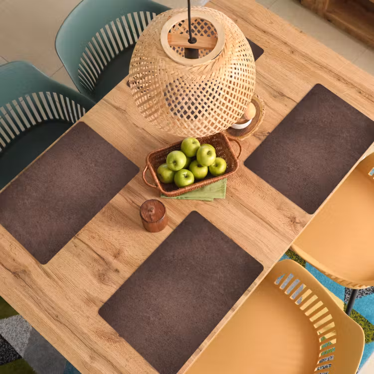Textuur - Beton - Abstract - Donker - Bruin Placemat vinyl groot -zzsfeer5_Kitchenyeah-website