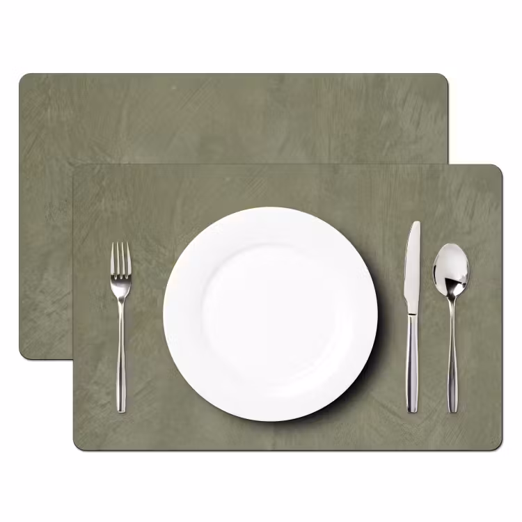 Textuur - Betonlook - Achtergrond - Modern - Groen Placemat vinyl groot -zzsfeer2_Kitchenyeah-website
