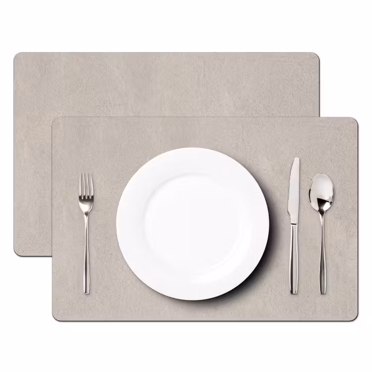 Textuur - Effen - Abstract - Beige Placemat vinyl groot -zzsfeer2_Kitchenyeah-website