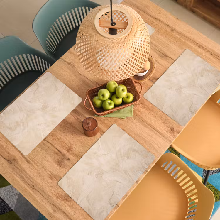 Textuur - Patroon - Abstract - Modern - Beige Placemat vinyl groot -zzsfeer5_Kitchenyeah-website