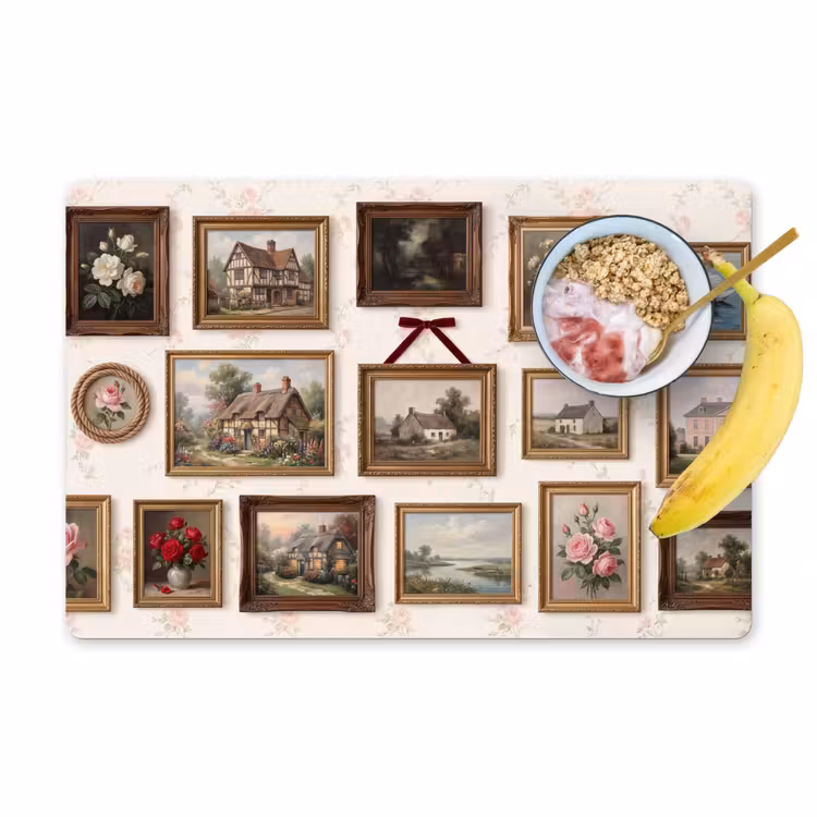 Dier - Kat - Portret - Klassiek Placemat vinyl groot -zzzproduct_Kitchenyeah-website