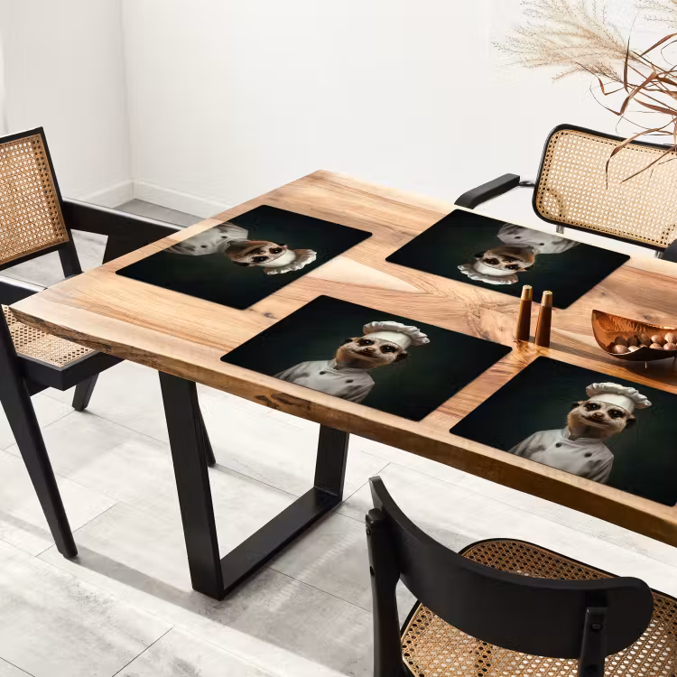 Dier - Kok - Stokstaartje Placemat vinyl groot -zzsfeer4_Kitchenyeah-website