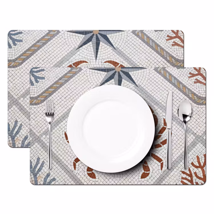 Dier - Mozaïek - Zee - Klassiek - Bruin Placemat vinyl groot -zzsfeer2_Kitchenyeah-website
