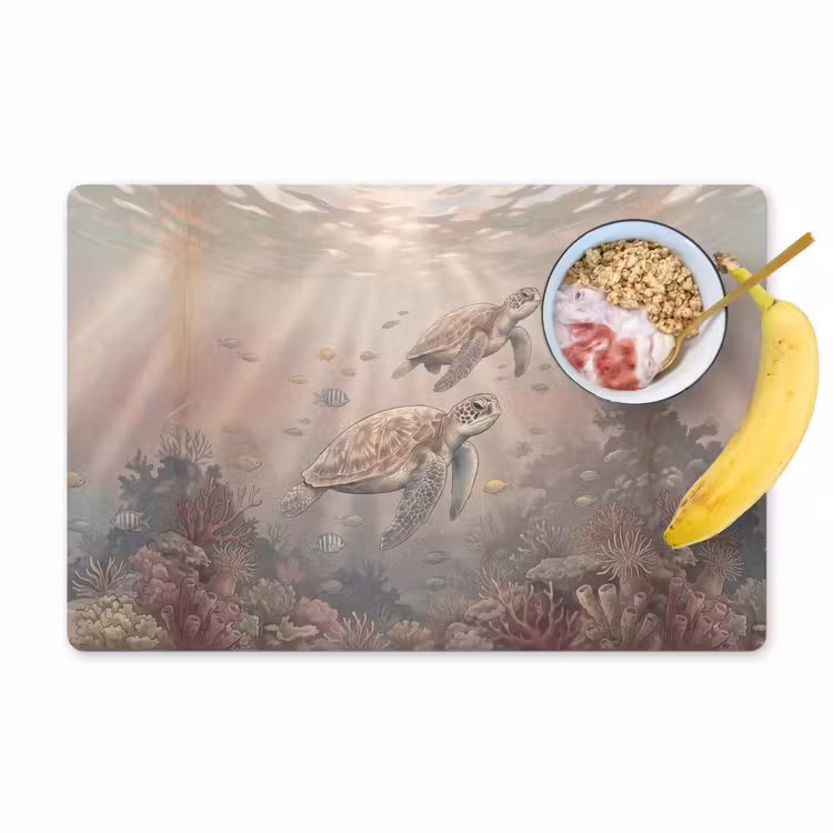 Dier - Onderwater - Oceaan - Illustratie - Zeeleven Placemat vinyl groot -zzzproduct_Kitchenyeah-website
