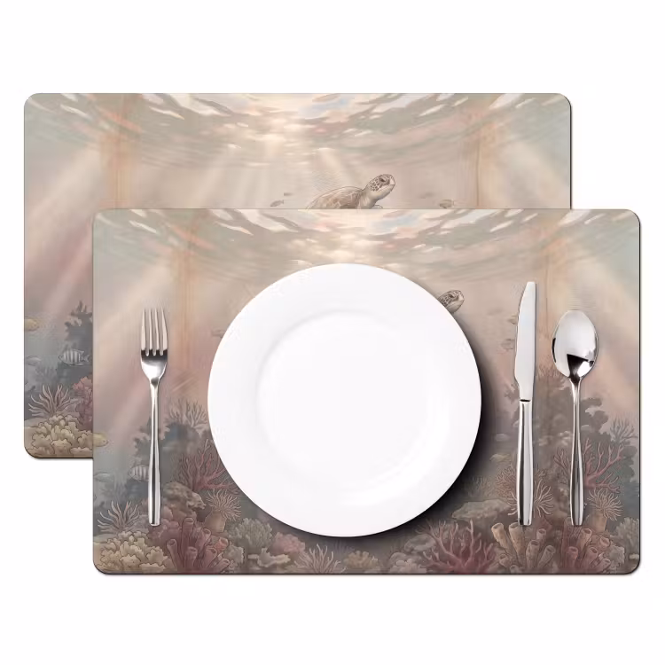 Dier - Onderwater - Oceaan - Illustratie - Zeeleven Placemat vinyl groot -zzsfeer2_Kitchenyeah-website