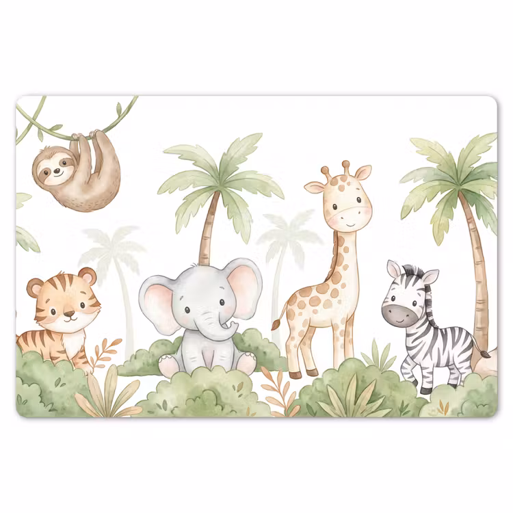 Dieren - Jungle - Pastel Placemat vinyl groot -zzsfeer1_Kitchenyeah-website
