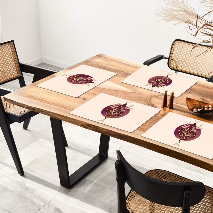 Dieren - Slang - Maan - Mystiek - Abstract Placemat vinyl groot -zzsfeer4_Kitchenyeah-website