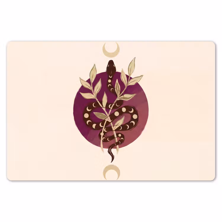 Dieren - Slang - Maan - Mystiek - Abstract Placemat vinyl groot -zzsfeer1_Kitchenyeah-website