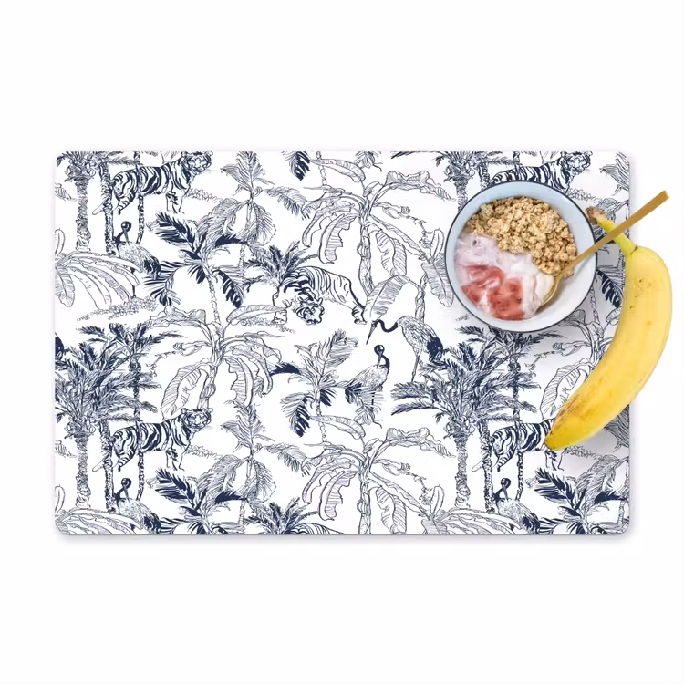 Tijger - Jungle - Blauw Placemat vinyl groot 368 -zzzproduct_Kitchenyeah-website