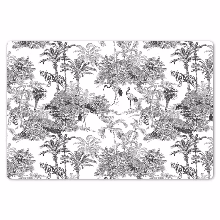 Tijger - Jungle - Patroon - Grijs Placemat vinyl groot 368 -zzsfeer1_Kitchenyeah-website