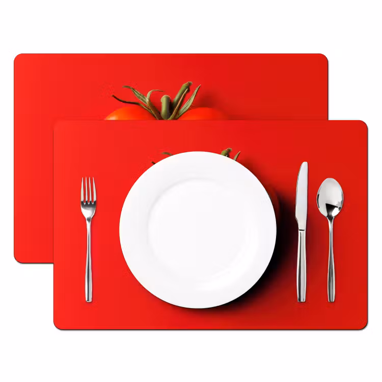 Tomaat - Rood - Hart Placemat vinyl groot -zzsfeer2_Kitchenyeah-website