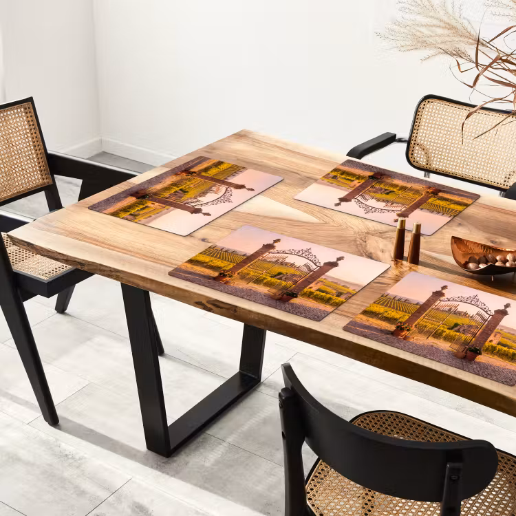Poort - Landschap - Platteland - Zonlicht - Warm Placemat vinyl groot -zzsfeer4_Kitchenyeah-website