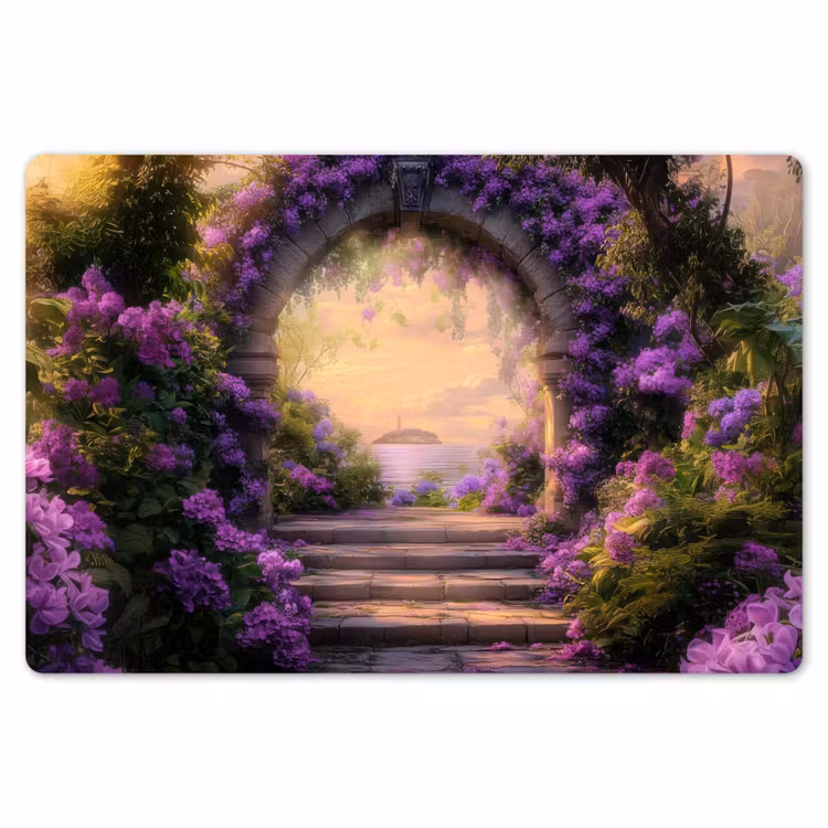 Poort - Paars - Bloemen Placemat vinyl groot -zzsfeer1_Kitchenyeah-website