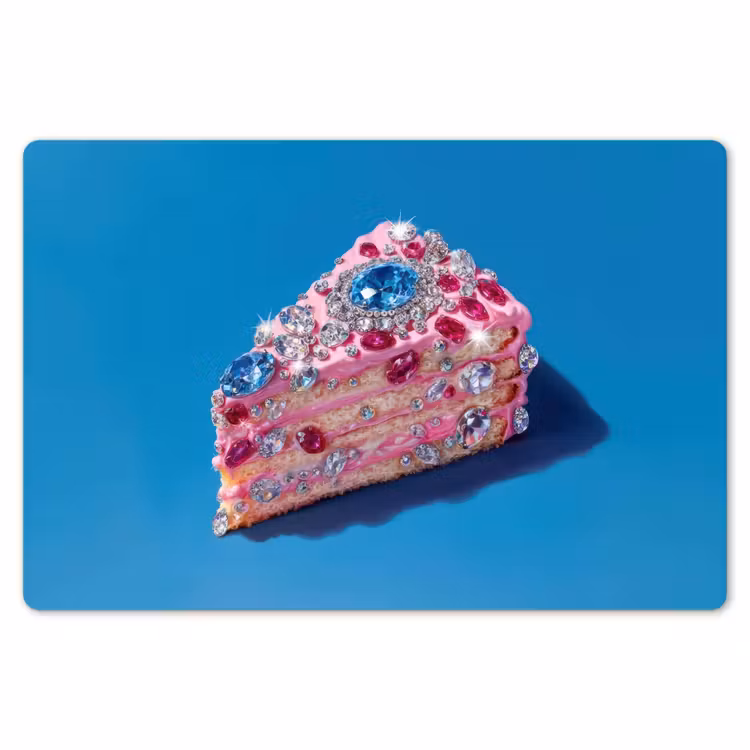 Taart - Edelstenen - Glitters - Roze Placemat vinyl groot -zzsfeer1_Kitchenyeah-website