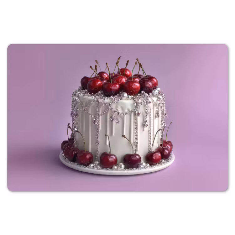 Taart - Kersen - Juwelen - Rood Placemat vinyl groot -zzsfeer1_Kitchenyeah-website